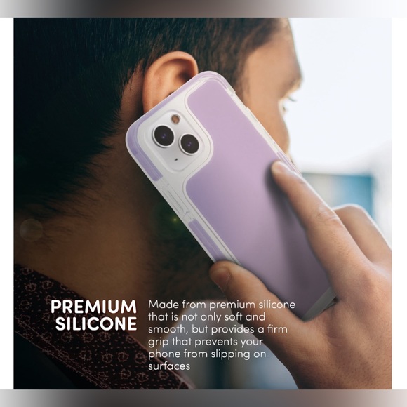 iHome Velo Silicone Impact Case for iPhone 13, Lavender - Picture 3 of 9